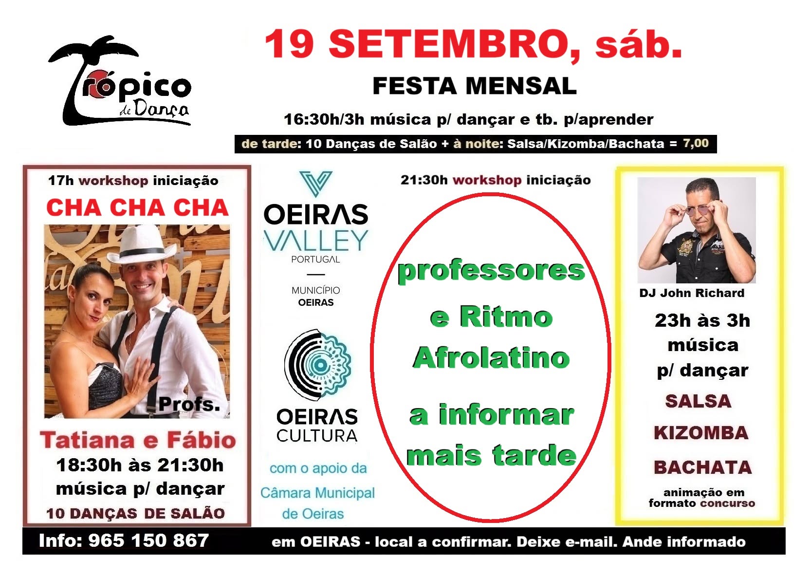 Festa Setembro: Salsa Bachata Kizomba e 10 Danças de Salão