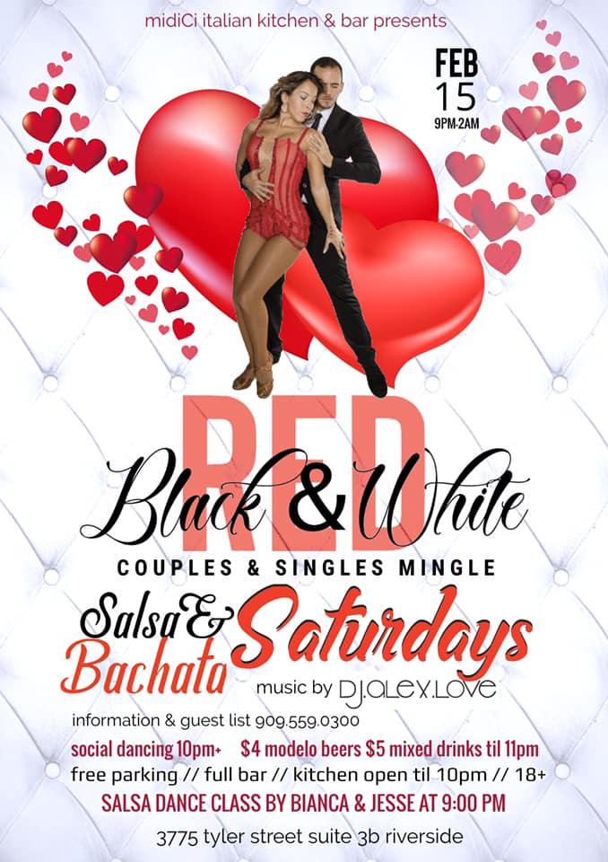 Red Black & White Couples & Singles Mingle Salsa&Bachata Night