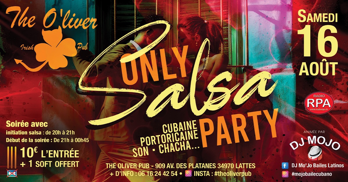 Soirée Only salsa Party (100% Salsas)