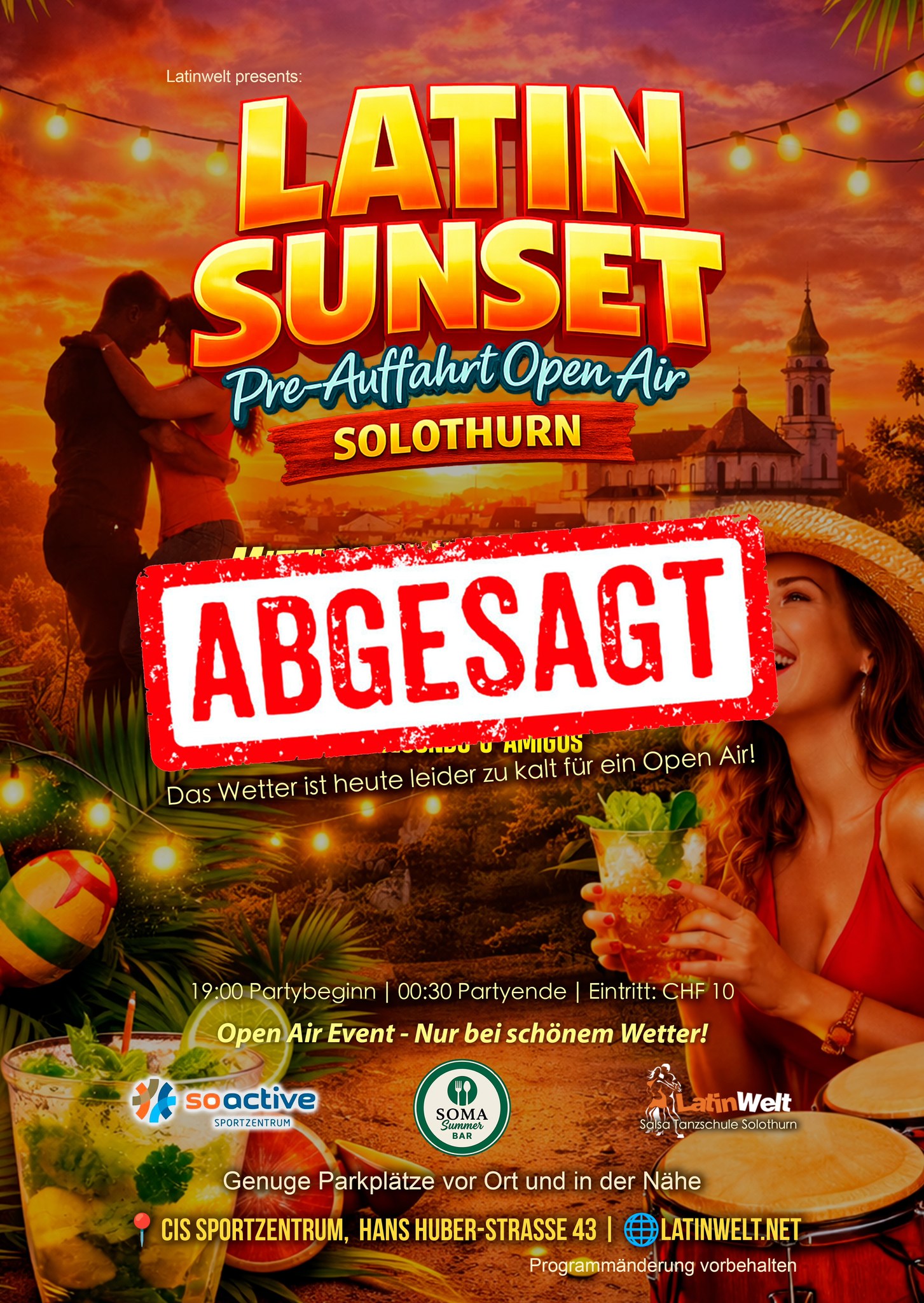Abgesagt - Salsa Latin Sunset, Pre-Auffahr Open Air in Solothurn