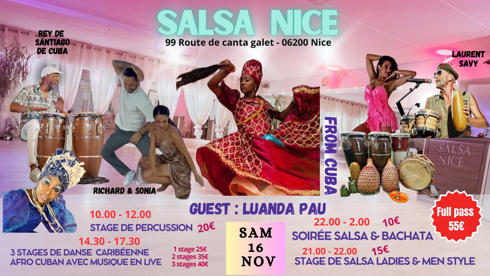 SOIRÉE SALSA NICE salsa & bachata Stages guest Luanda Pau