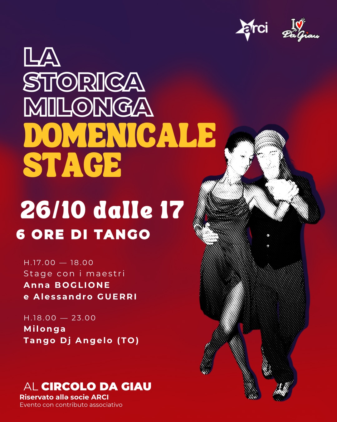 Tango Sociale Storica Milonga Domenicale + STAGE