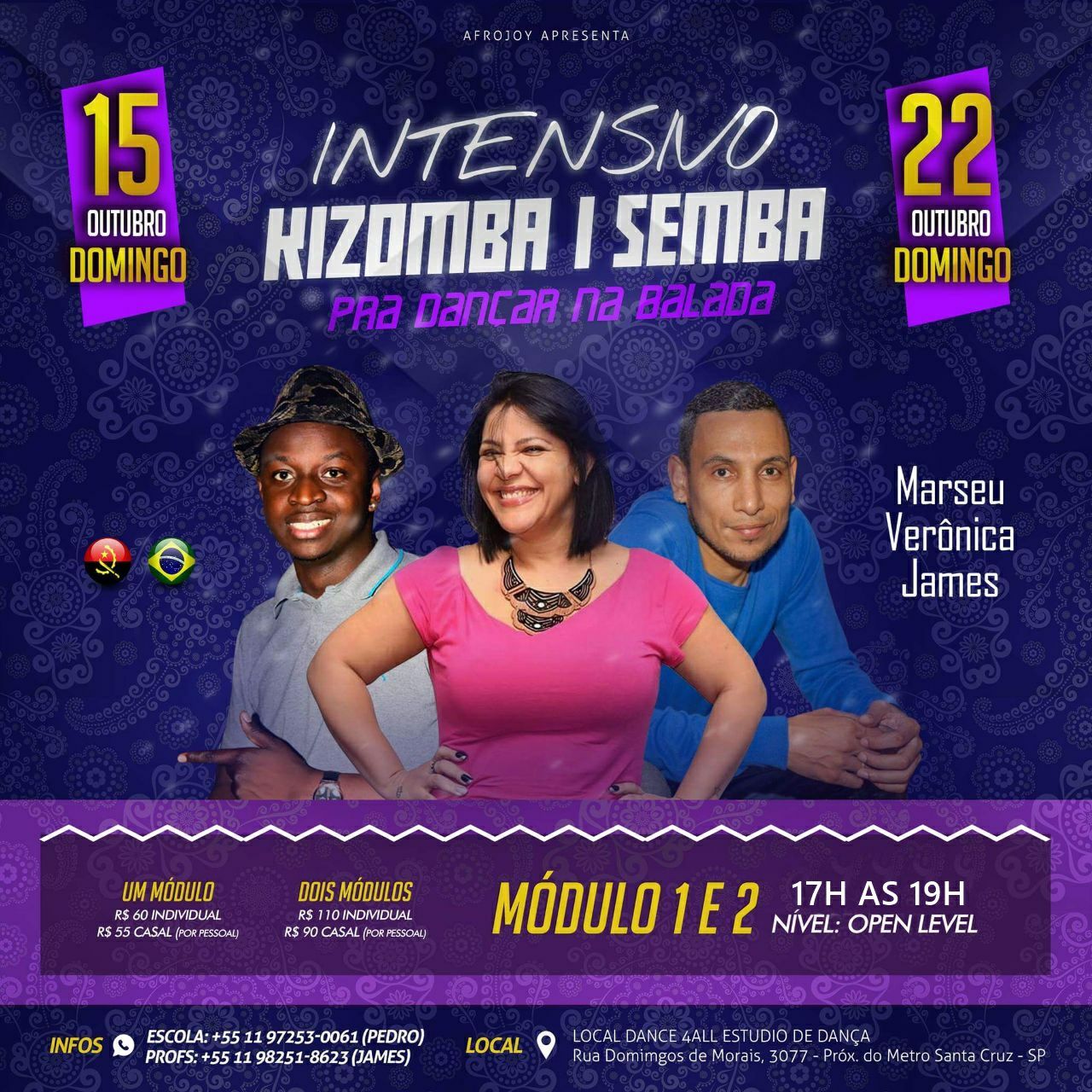 Intensivo de Kizomba e Semba - para se dançar na Balada