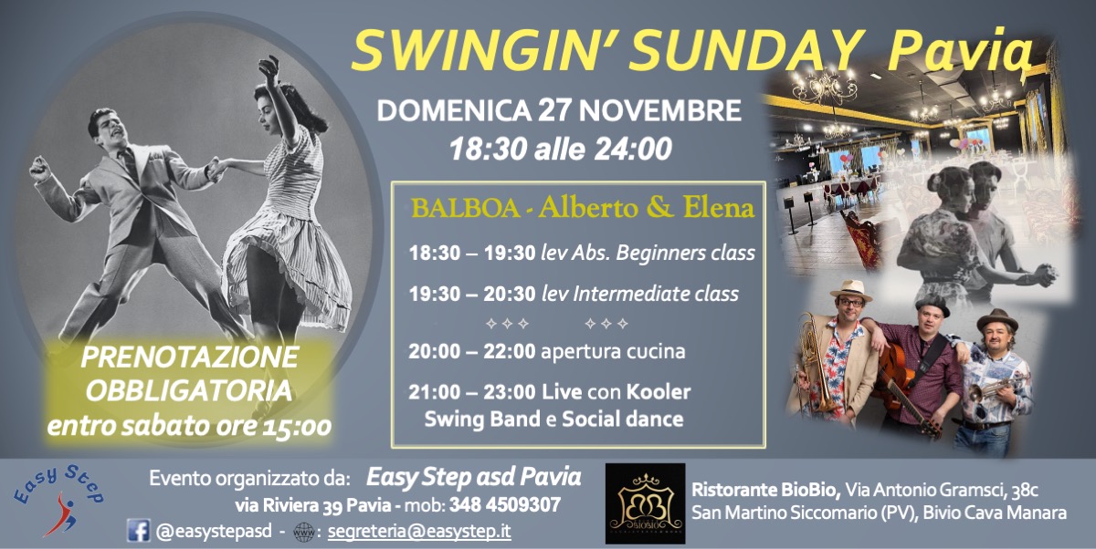 SWINGIN' SUNDAY - PAVIA 27-nov