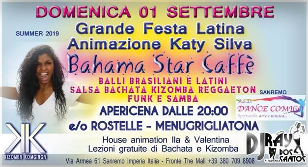 Domenica 1 Settembre Latino vs Animazione Katy Silva