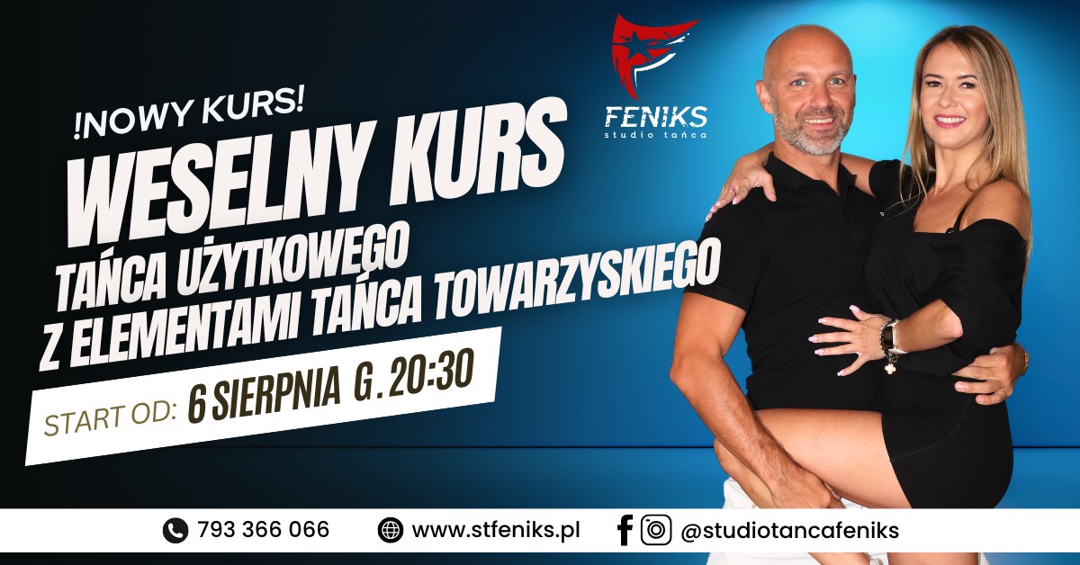 Weselny Kurs Tańca Użytkowego z elementami Tańca Towarzyskiego