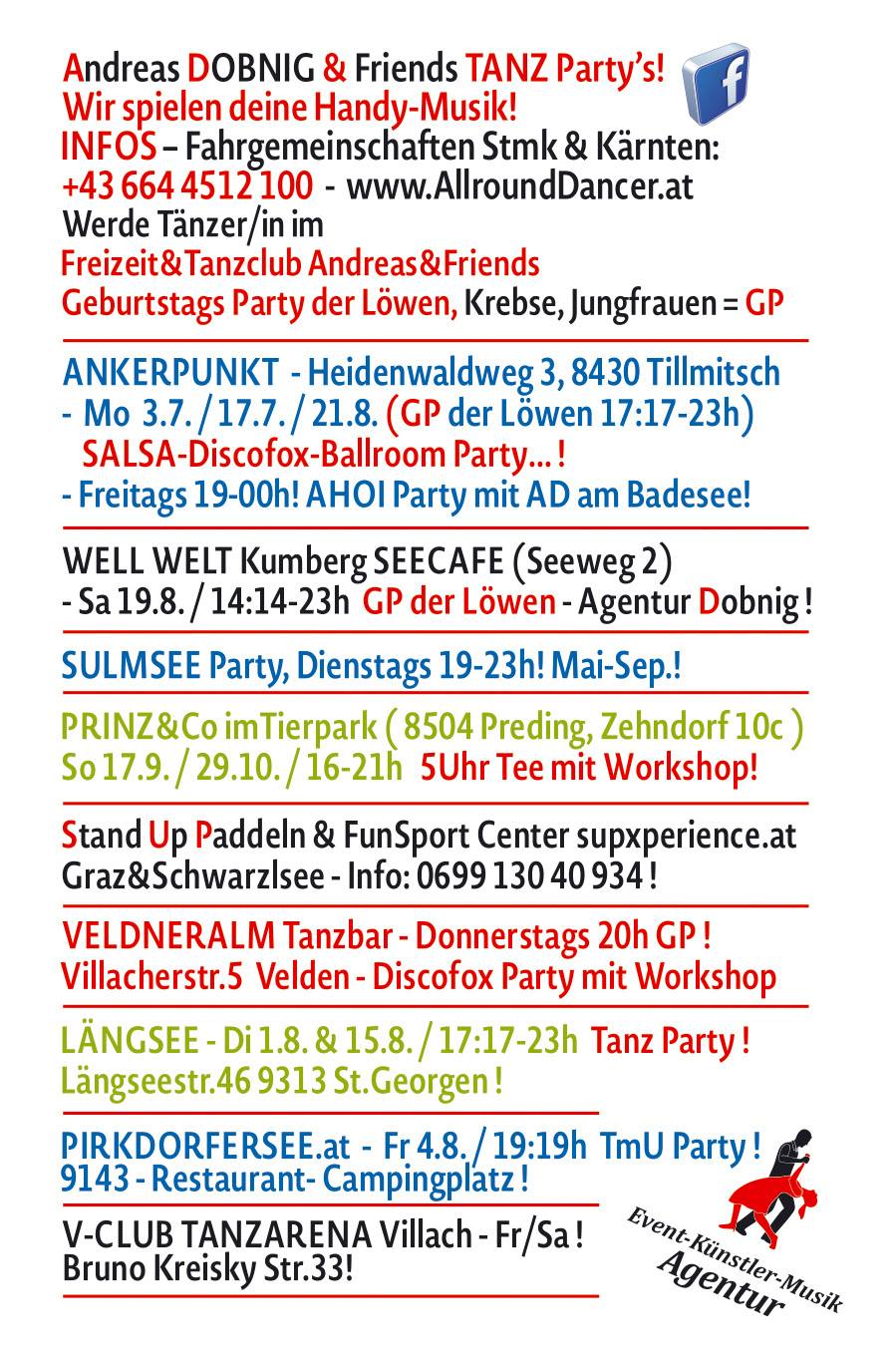 Tanzparty mit Andreas und Friends dabei someyDance TmU