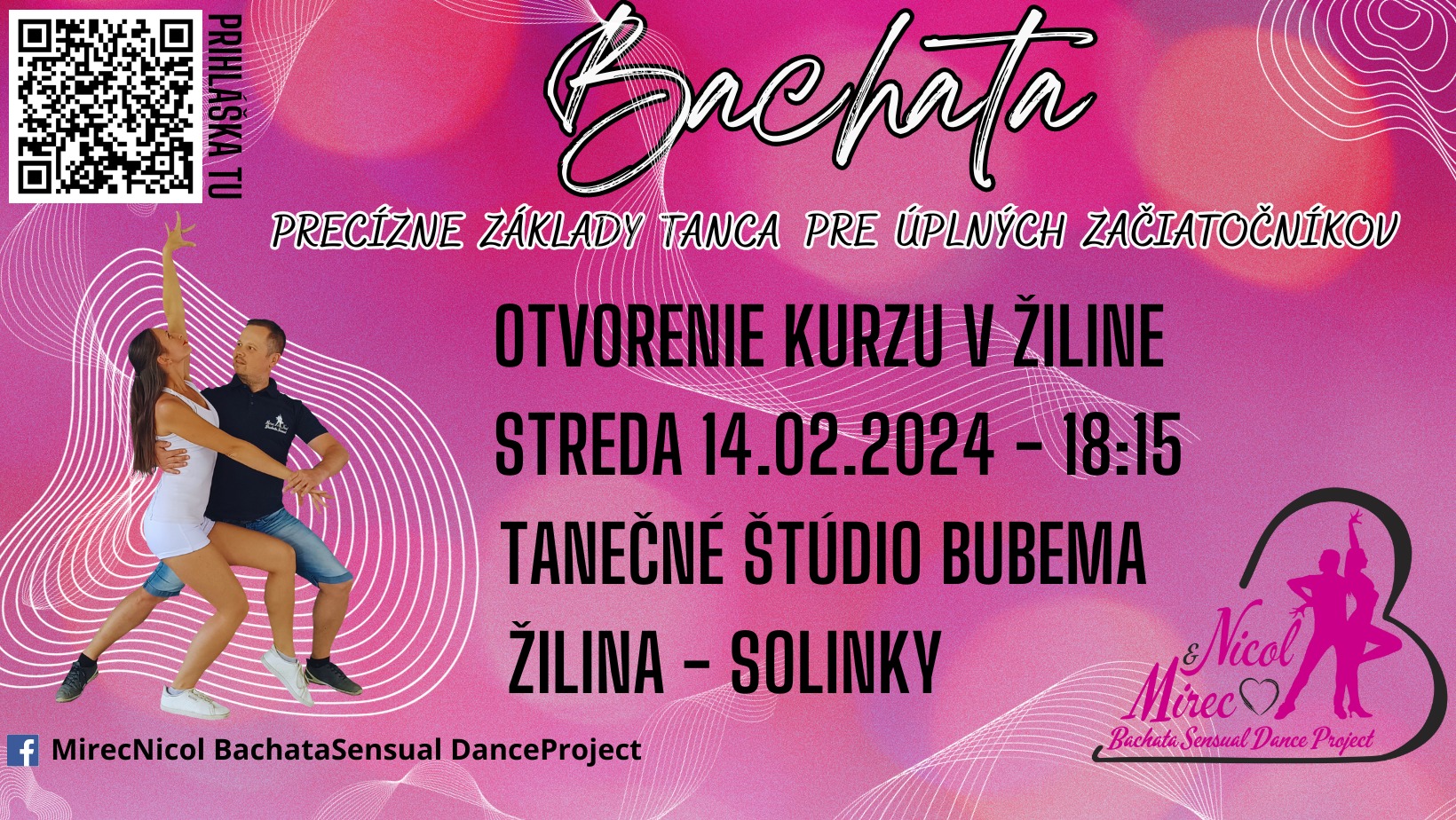 KURZ TANCA BACHATA PRE ÚPLNÝCH ZAČIATOČNÍKOV