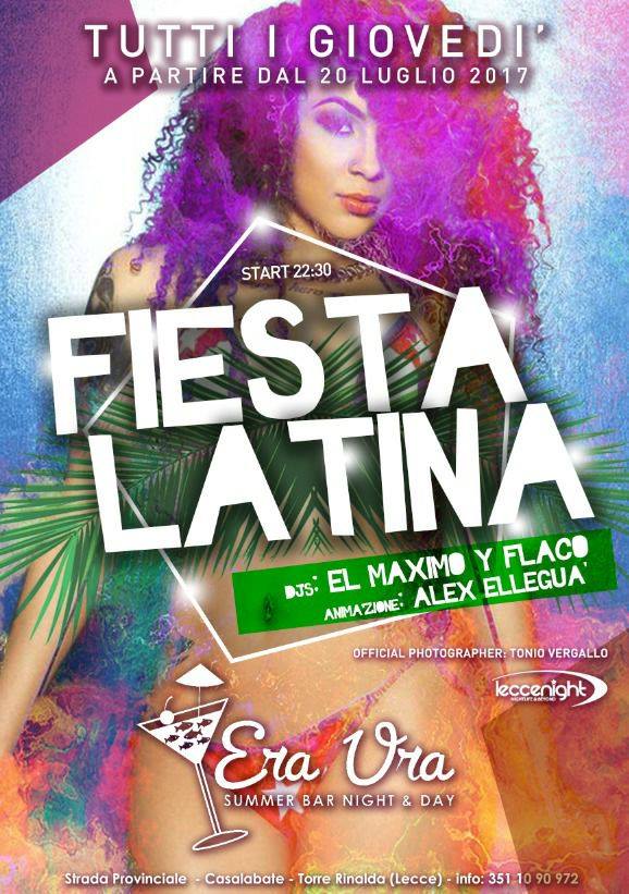 #FiestaLatina IL GIOVEDÌ DIVERTENTE