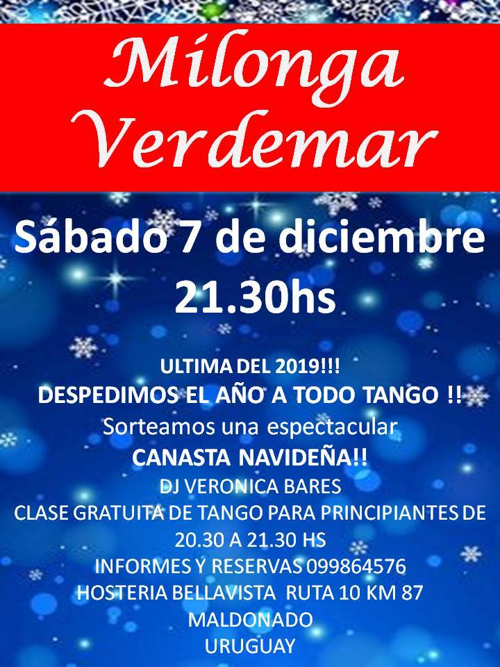 Milonga Verdemar Sábado 7 de Diciembre