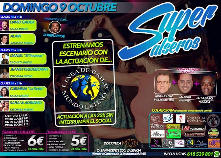 Fiesta SuperSalseros en Moon , Actuación Linea De Baile .
