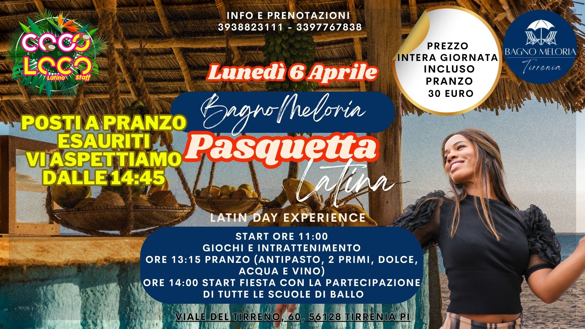 Lunedi 06 04 26 ๐ฃ๐ฎ๐๐พ๐๐ฒ๐๐๐ฎ ๐๐๐ญ๐ข๐ง๐ Bagno Meloria Tirrenia