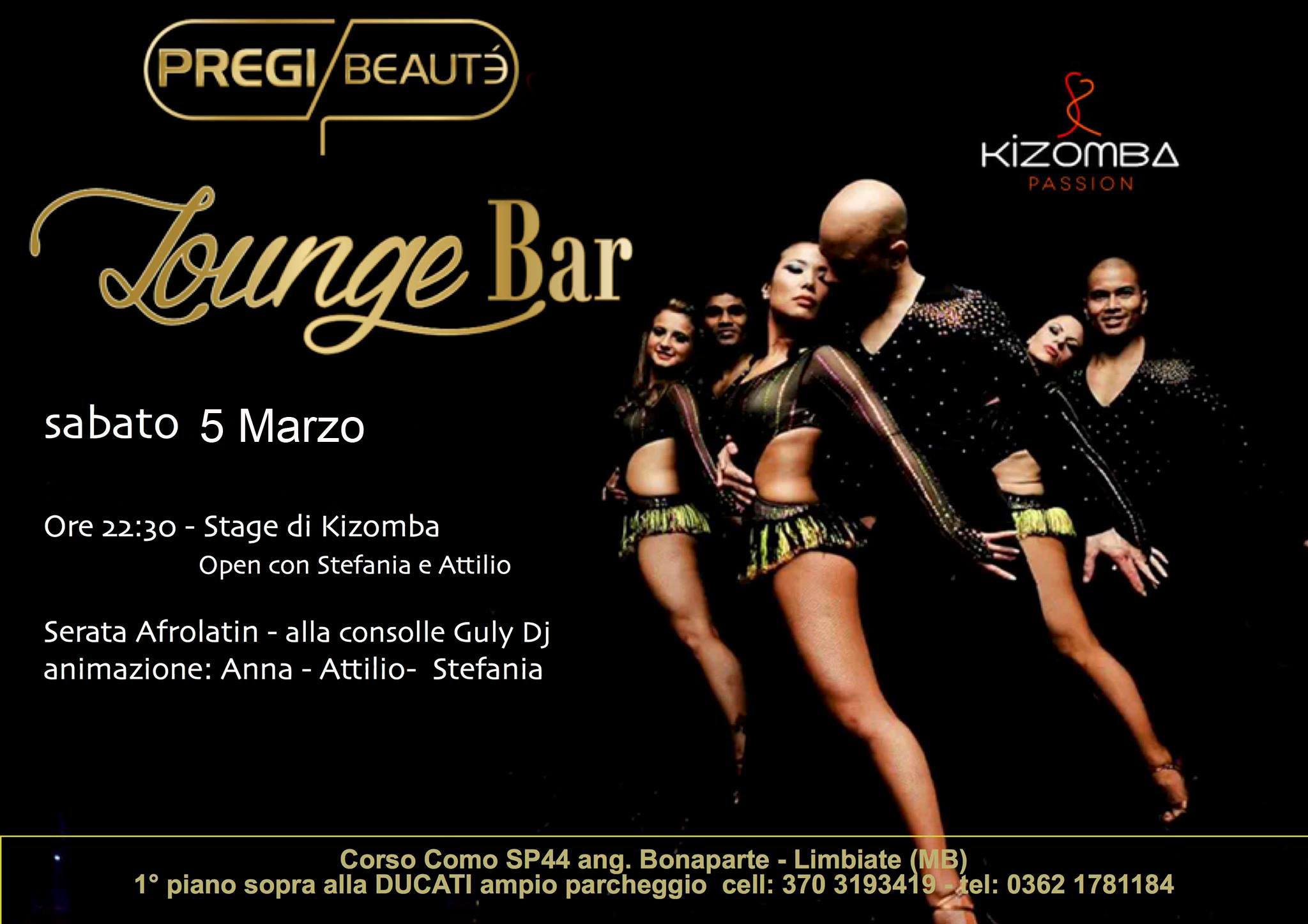 Sabato 5 Marzo - serata KIZOMBA PASSION - ore 22,30