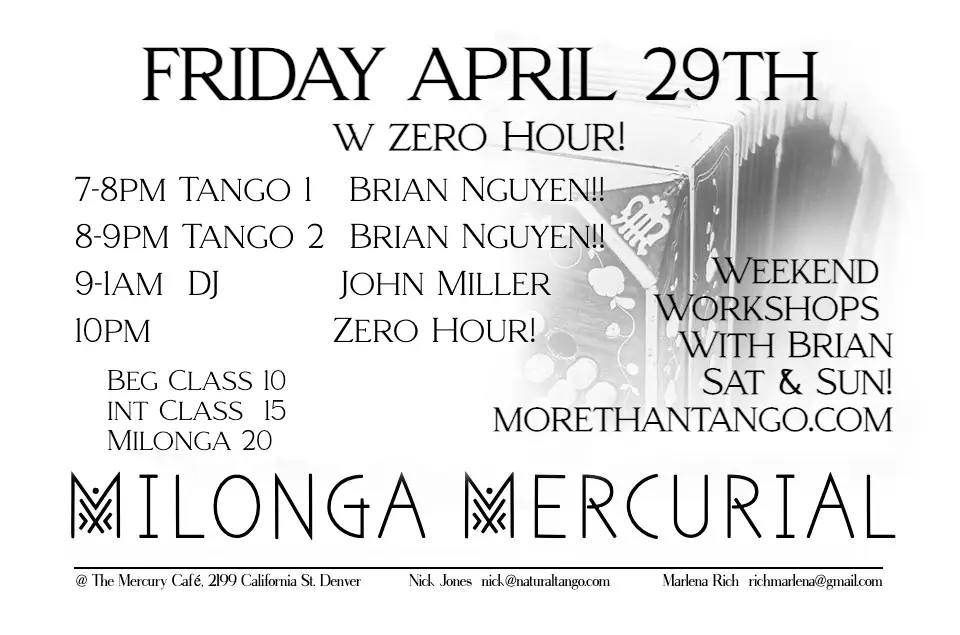 Milonga Mercurial! 4tet Zero Hour