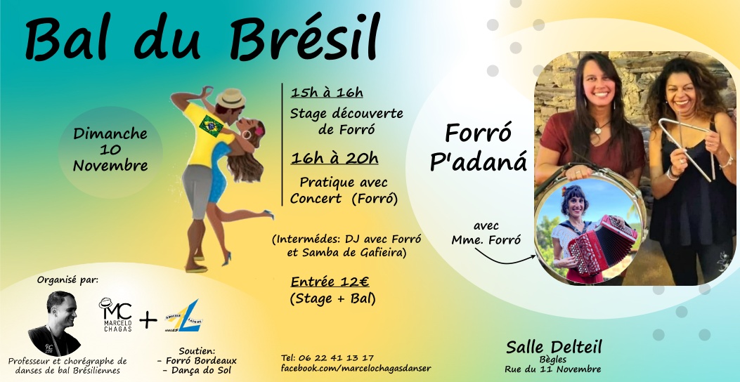 Bal du Brésil (stage découverte + pratique avec concert Forró)