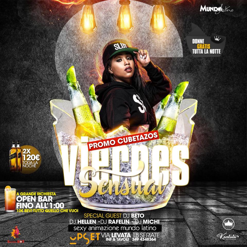 Viernes Sensual Donna ingresso omaggio tutta la notte Open Bar