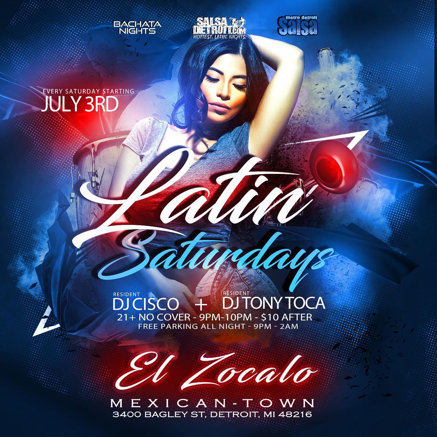 Latin Saturdays with DJs Cisco & Tony Toca at EL ZOCALO - Mexicantown, Detroit