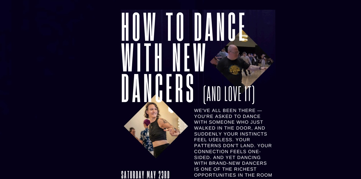 Dancing with New Dancers (And loving it!)