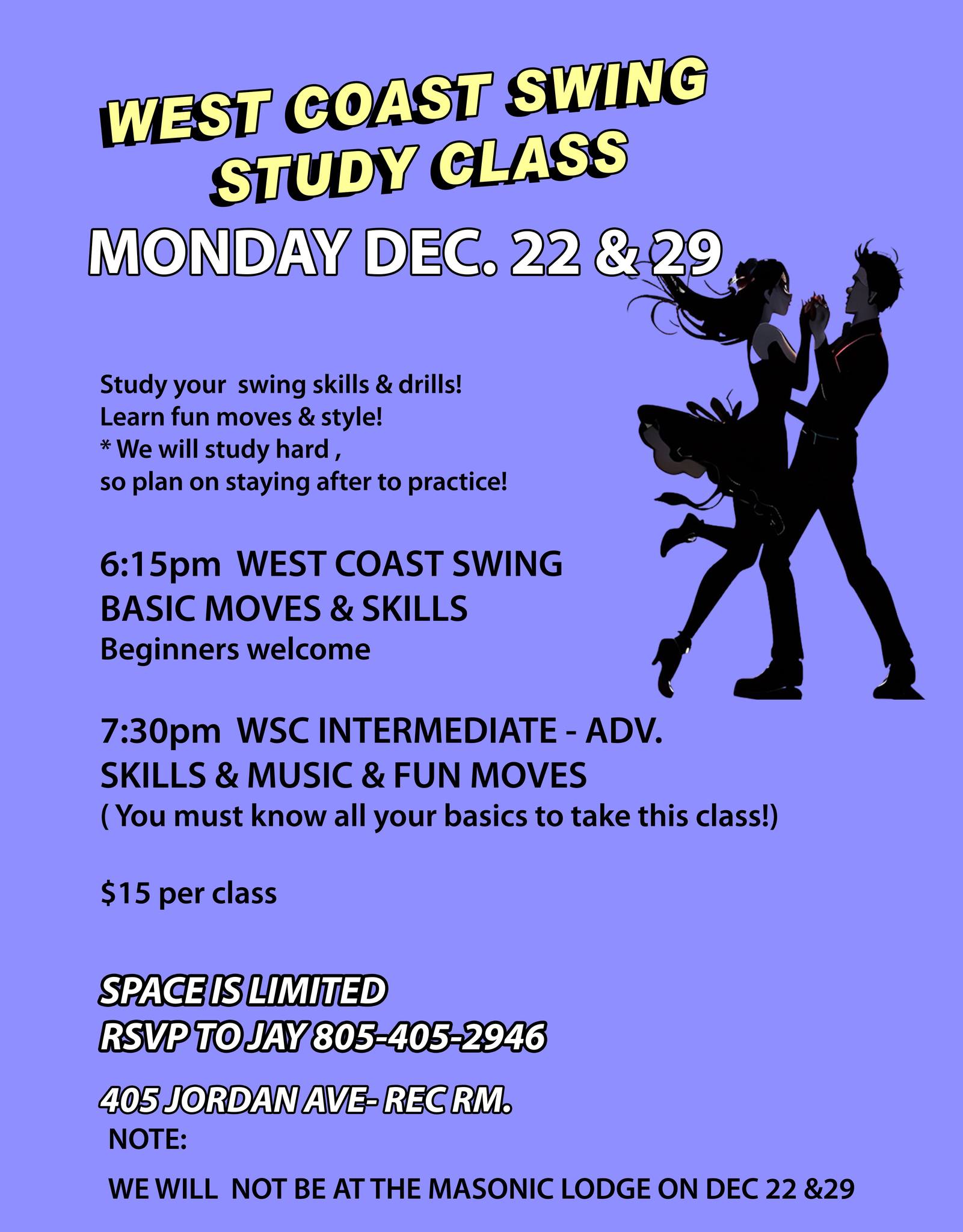 WEST COAST SWING! STUDY CLASS DEC 29