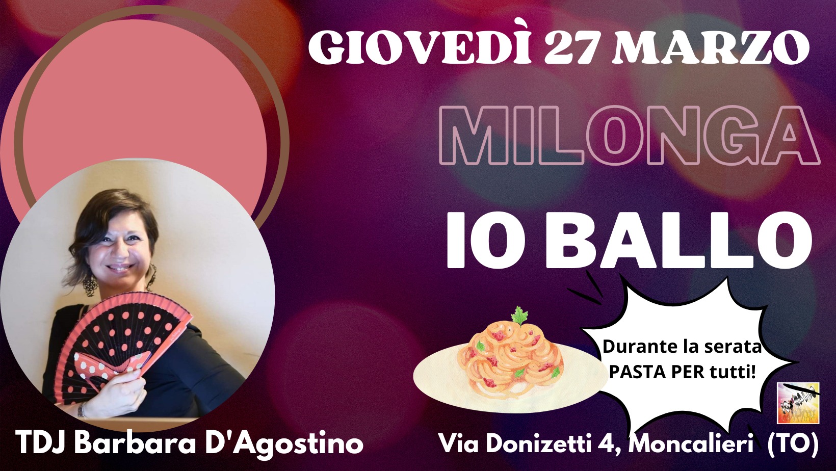 MILONGA IO BALLO - Giovedรฌ 27 marzo
