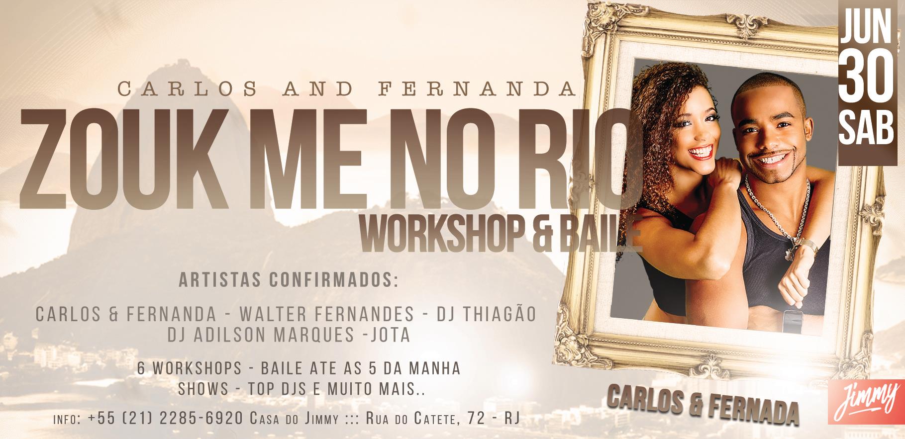 Zouk Me No Rio - Workshop e Baile