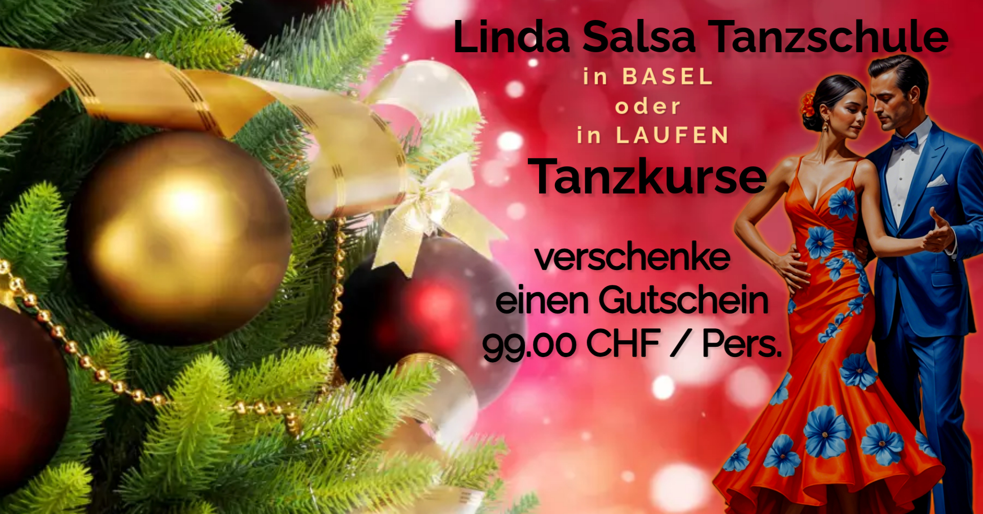 Neue Tanzkurse in Basel und Laufen - 🎄 Verschenke Tanzfreude zu Weihnachten! 🎁