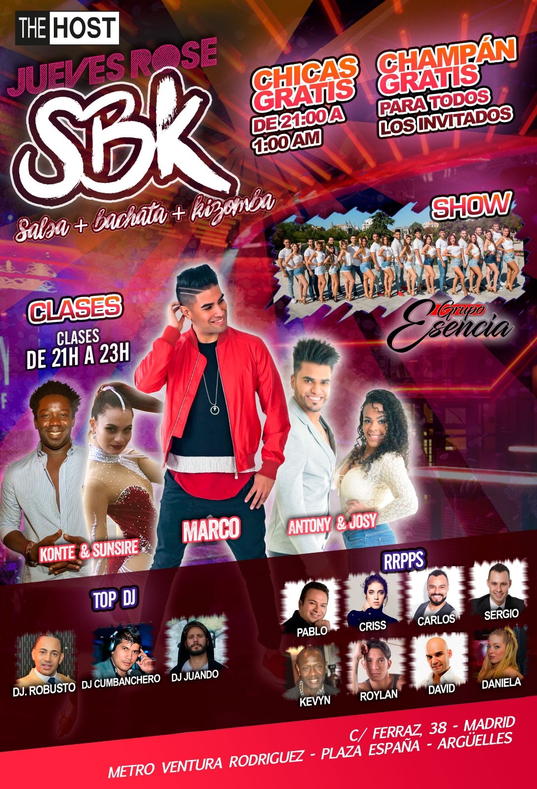 Jueves 15 de Noviembre Rose Sbk Discoteca The Host