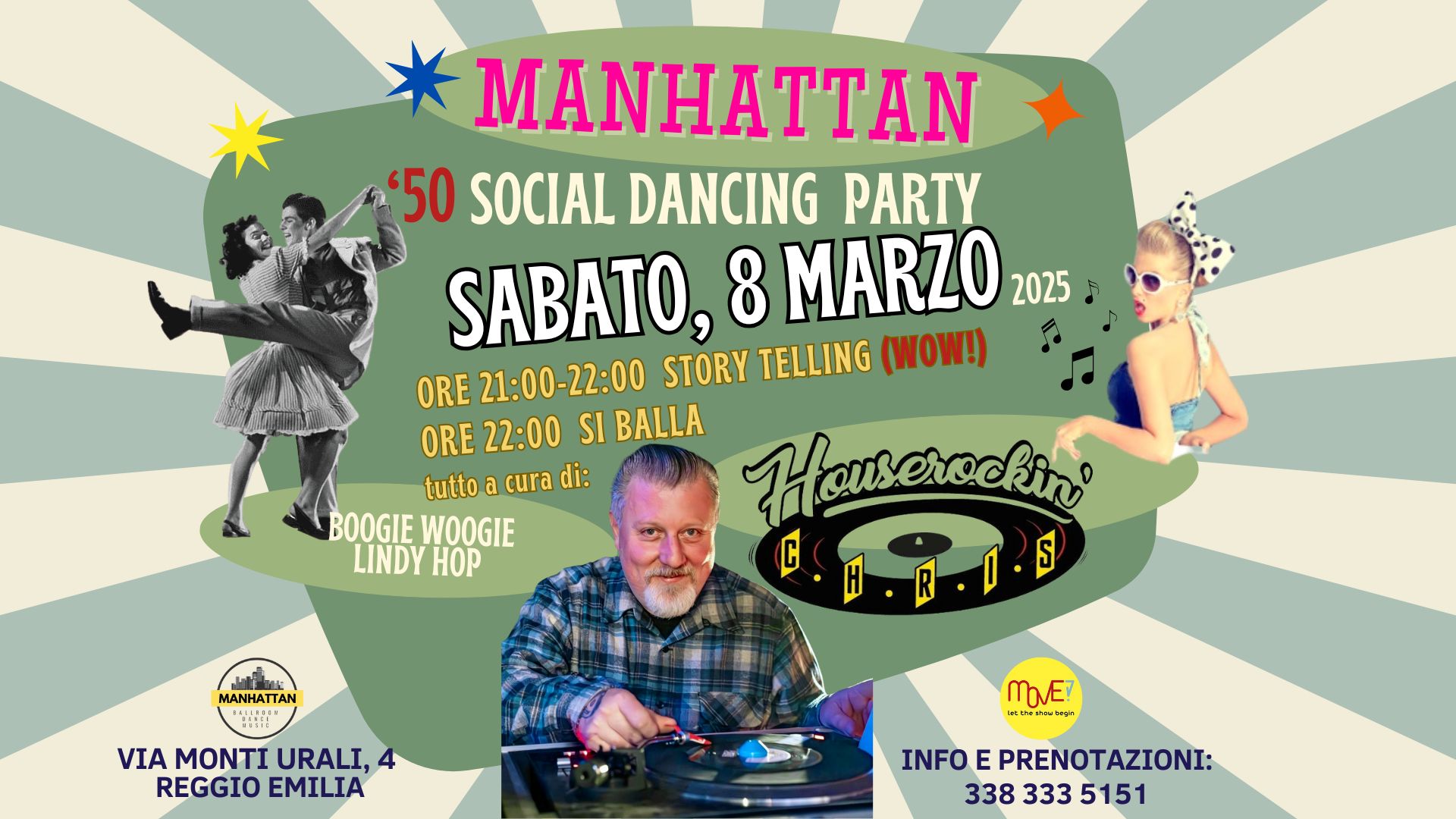 Festa di ballo anni '50 a Reggio Emilia @ Manhattan