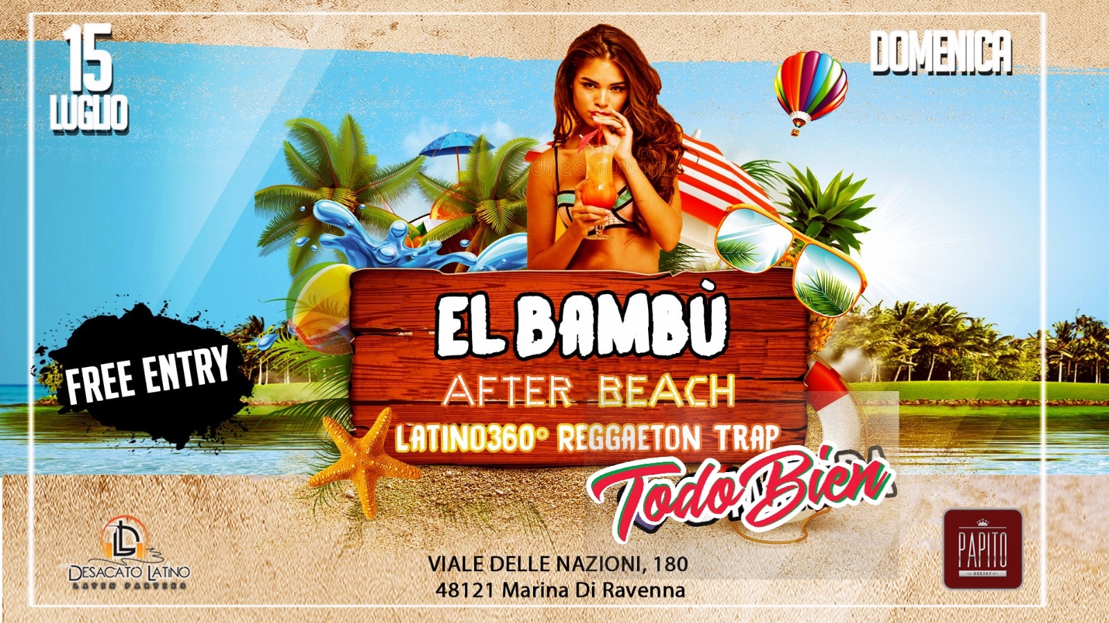 El BAMBÙ After Beach Reggaeton & Latino 360 Free Entry