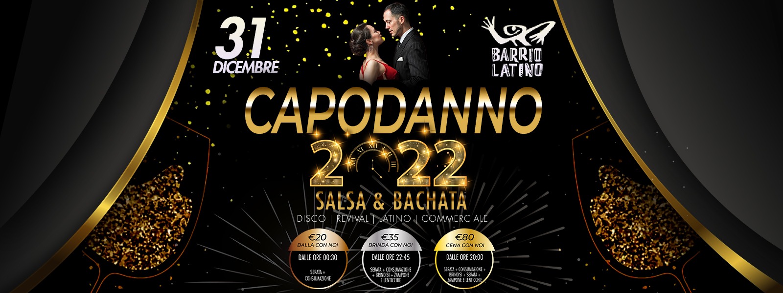 Capodanno 2022 Barrio Latino Roma