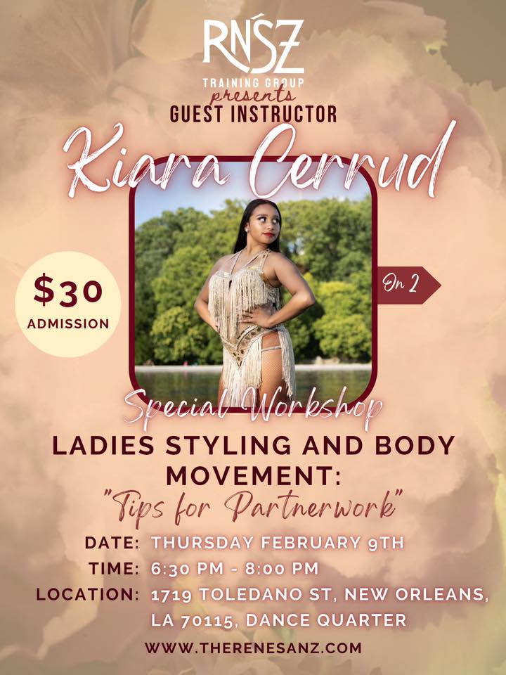 RNŚZ Training Group Presents Kiara Cerrud Special SalsaOn2 Workshop Ladies Styling and Body Movement