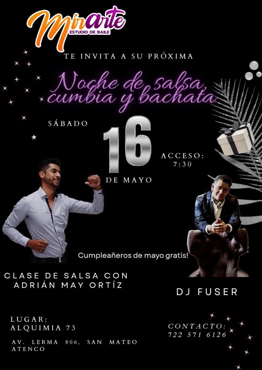 NOCHE DE SALSA, CUMBIA Y BACHATA