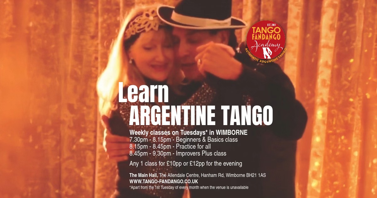 Argentine Tango classes - Tuesdays in Wimborne