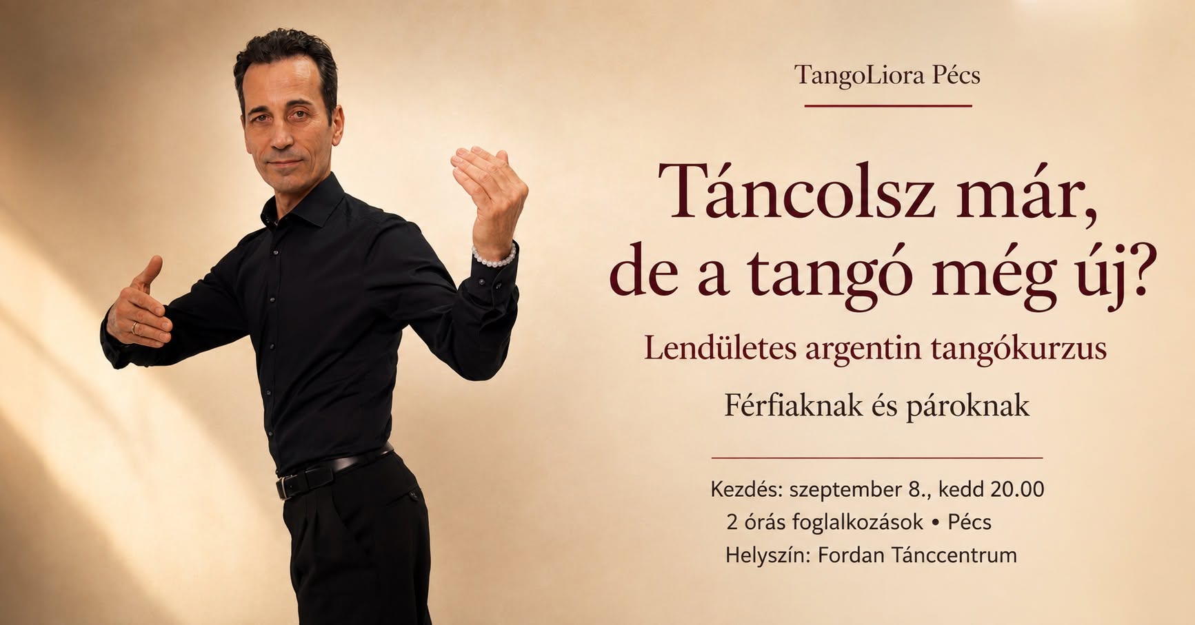 Táncolsz már, de a tangó még új? - Lendületes argentin tangókurzus