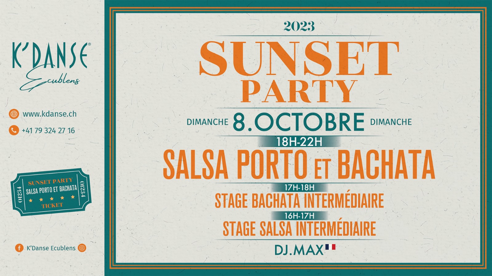 Sunset Party ✨ SALSA PORTO et BACHATA