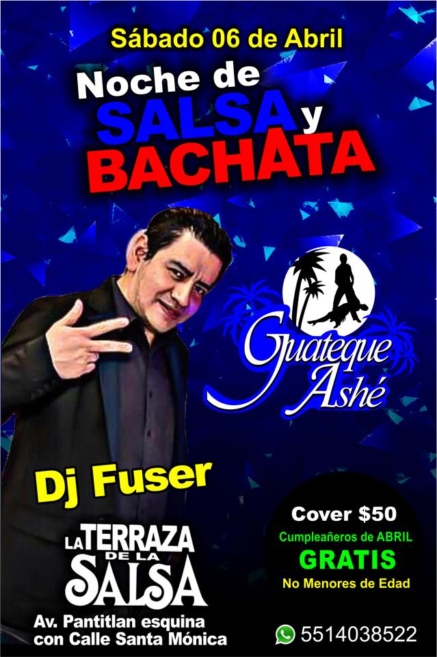 Noche de Salsa y Bachata - Guateque Ashé - Sabado 06 de Abril