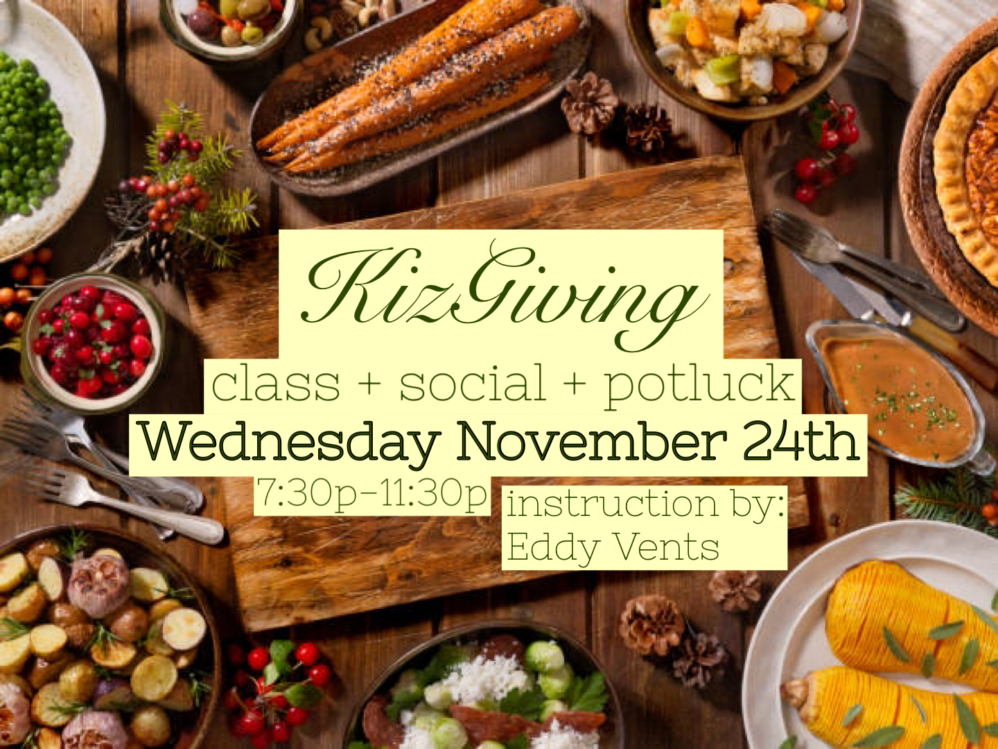 KizGiving Potluck Class + Social