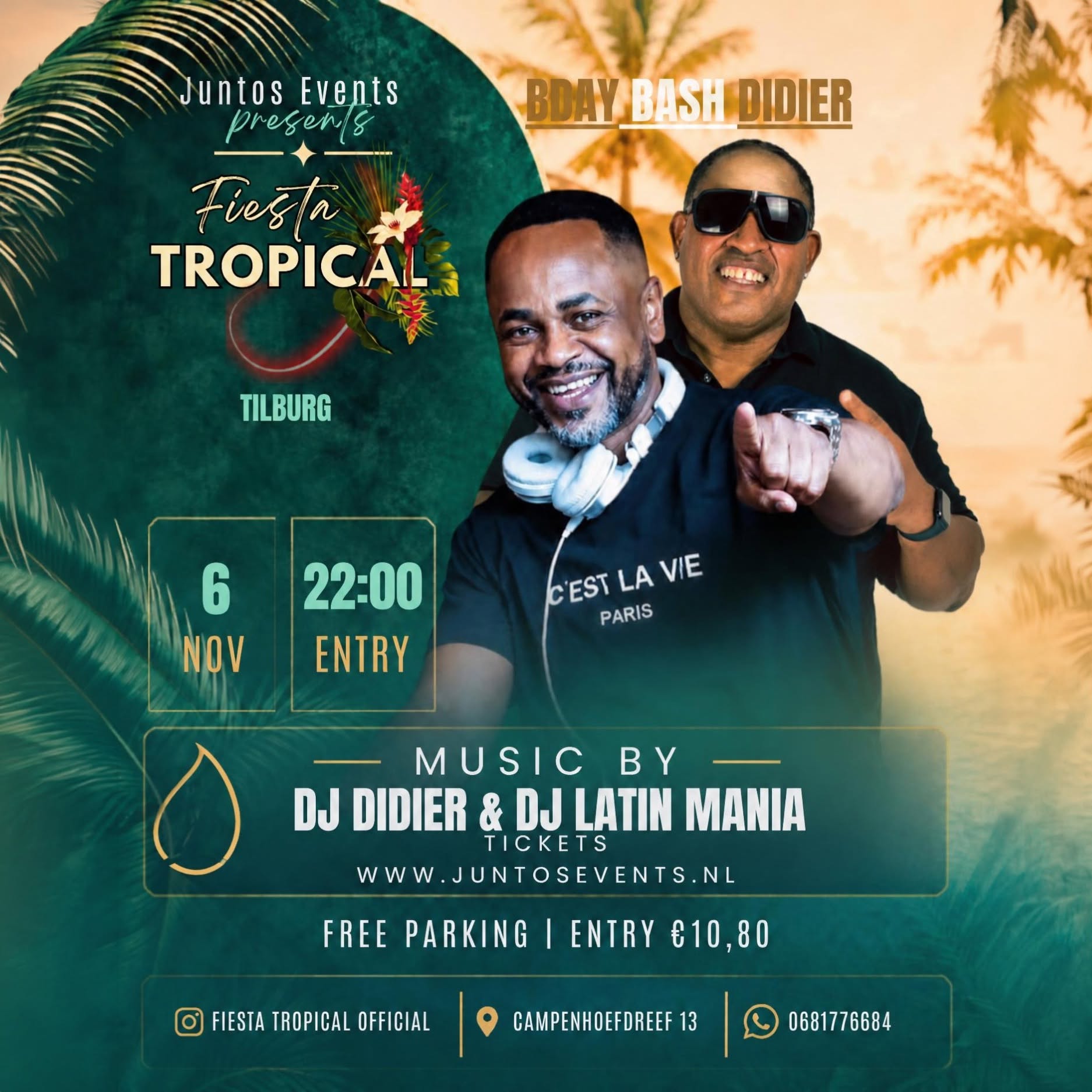 Fiesta Tropical 🌴 Bachata Edition Vr 6 Nov • BDAY BASH