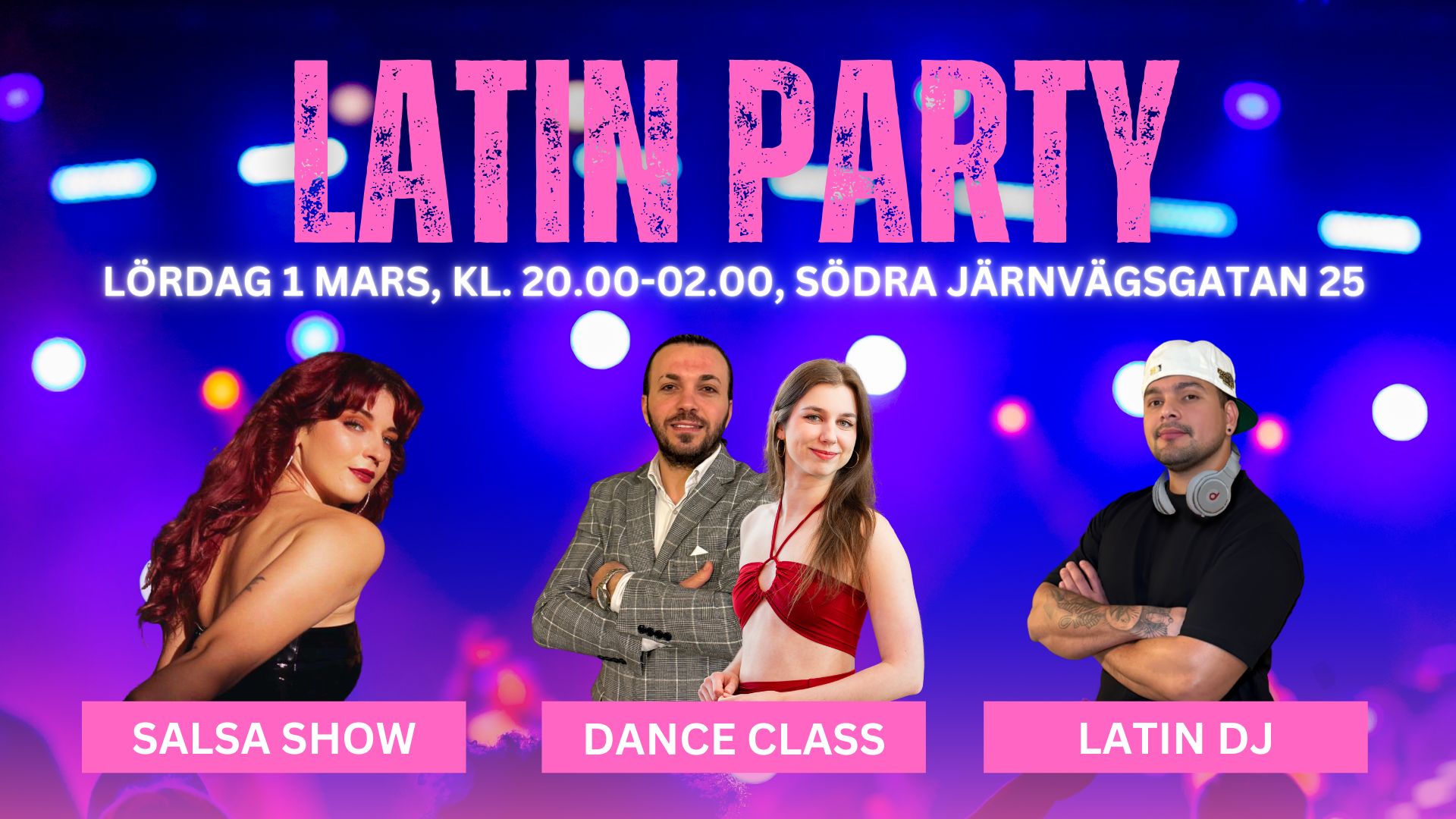 LATIN PARTY ~ LÖRDAG 1 MARS SUNDSVALL