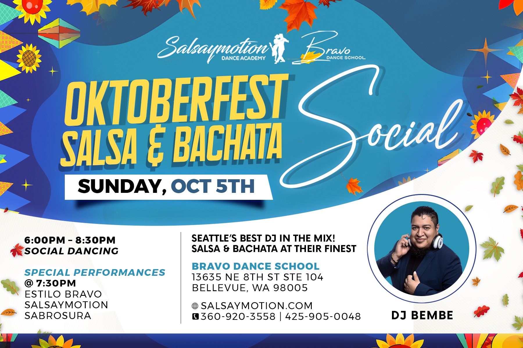 🍁Sunday Oktoberfest Salsa Bachata 🍁