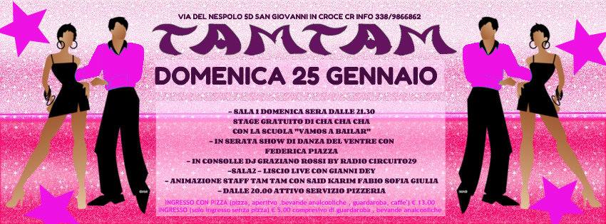 IL MITO DEL TAM TAM - DOMENICA 25 GENNAIO