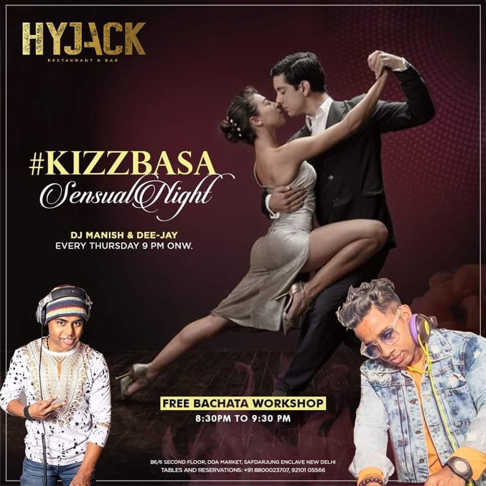 KIZZBASA SENSUAL NIGHT & FREE BACHATA WORKSHOP-DJMANISH & DEEJAY
