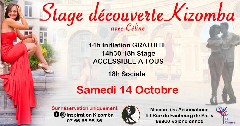 Stage Kizomba à Valenciennes avec Céline IK - Accessible à TOUS