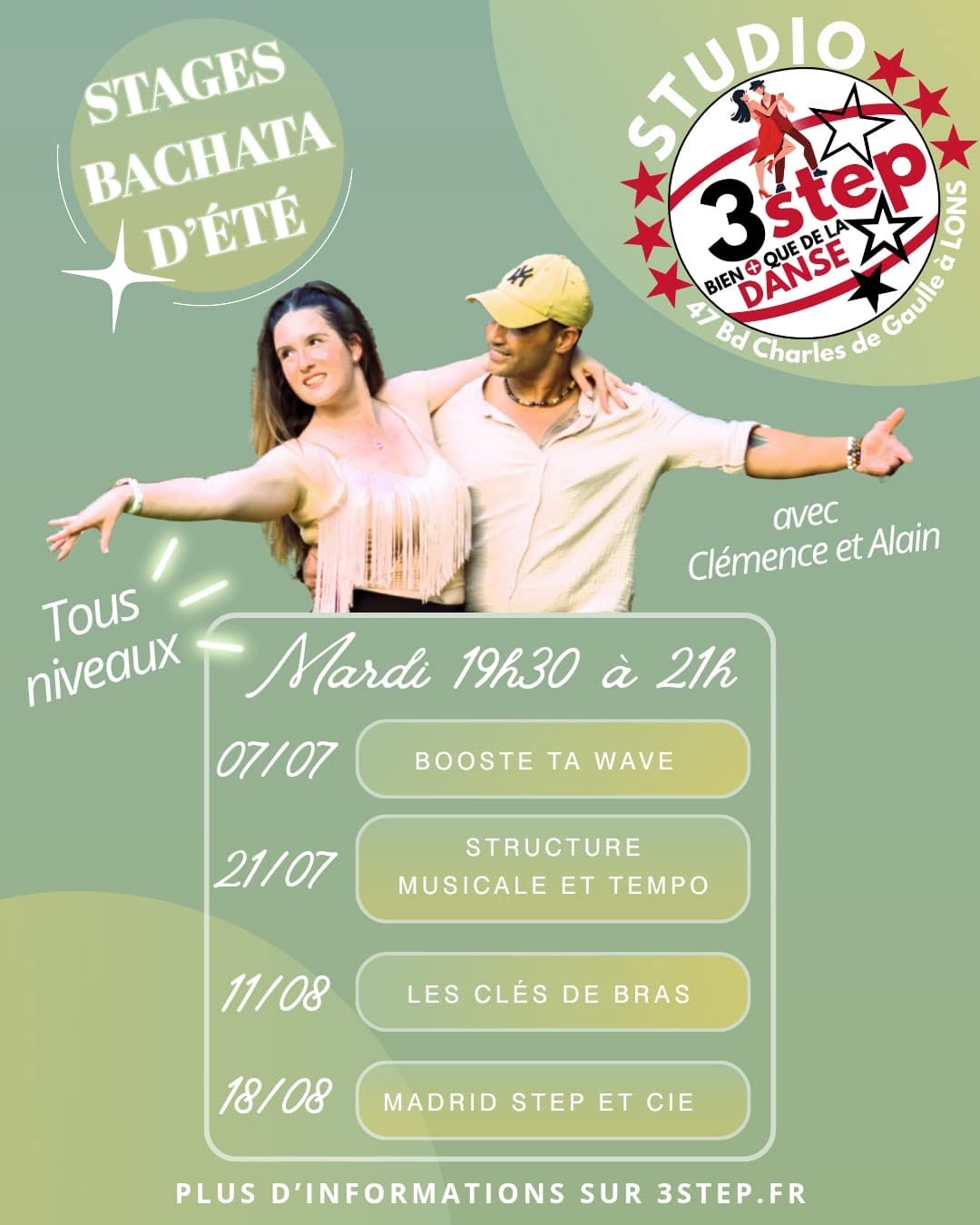 Stages Thématiques de Bachata avec Clémence & Alain - Booste ta Wave