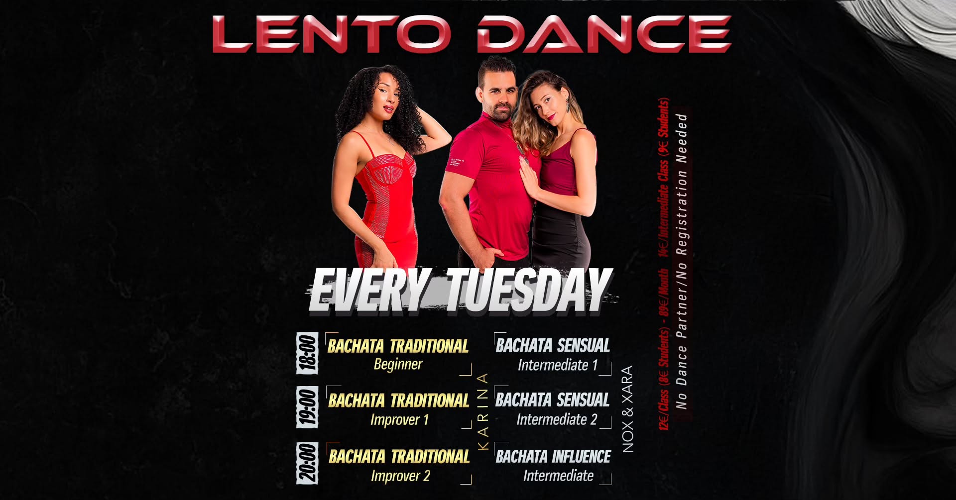 Bachata Traditional & Sensual Dance Classes Every Tuesday