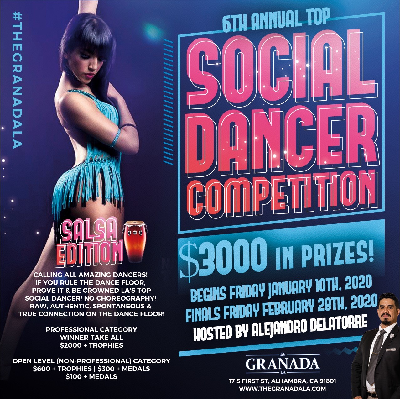 The GranadaLA present: Top Social Salsa Dancer Competition 2020