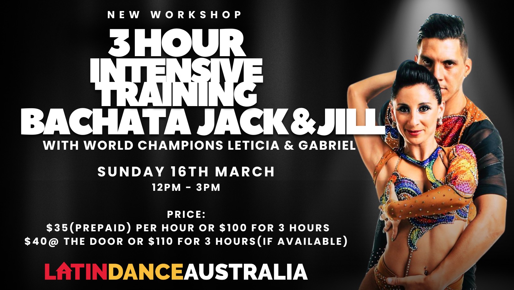 π₯ 3 Hour Intensive Bachata Jack & Jill Course π₯