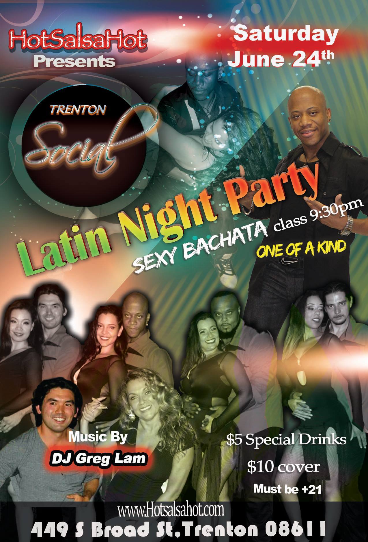 HotsalsaHot Trenton Social latin night party Bachata edition