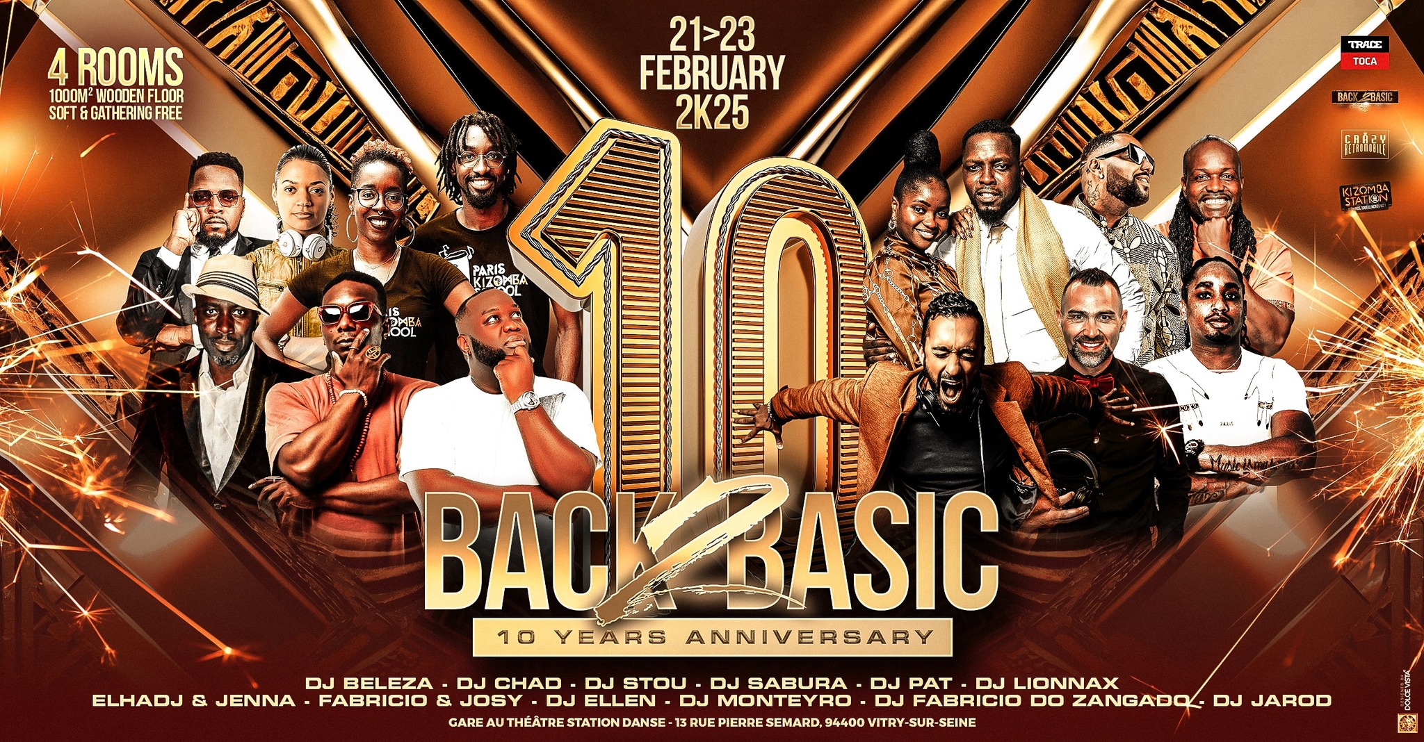 Back 2 Basic Kizomba fête ses 10 ans - 4 Salles - La Station - 21 Feb 23 Feb 2025