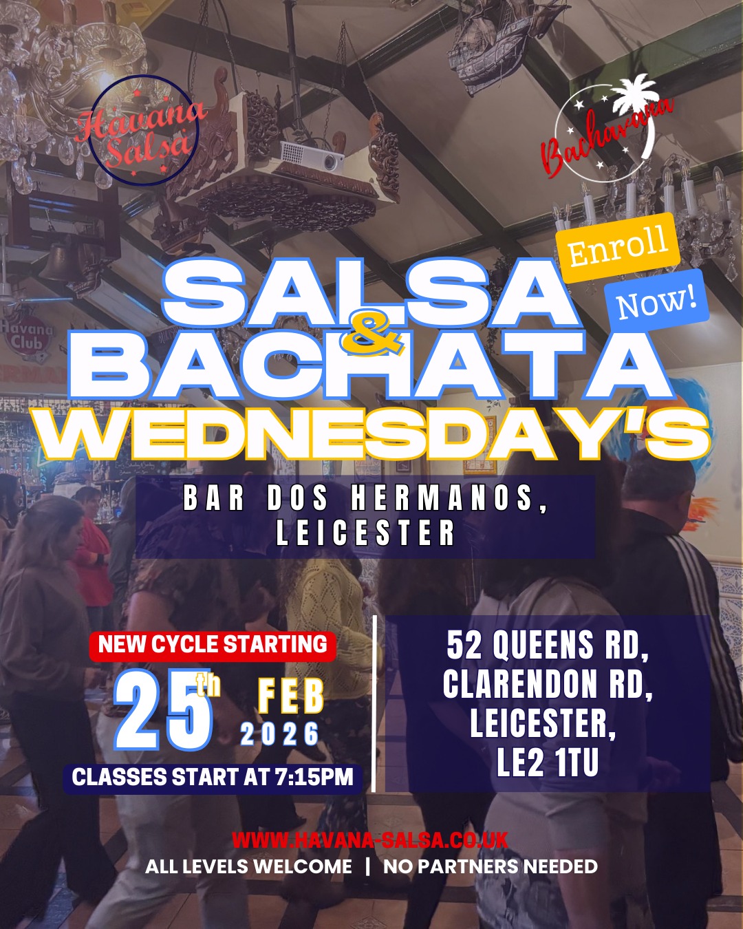 Salsa & Bachata at Bar Dos Hermanos (Leicester) Wednesday Nights